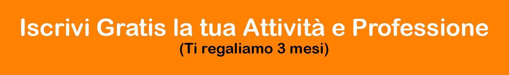 Iscrivi gratis la tua Attività